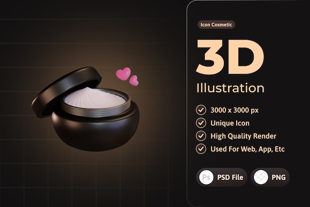 Luxurious 3D Icon of Cream Face – Free Download