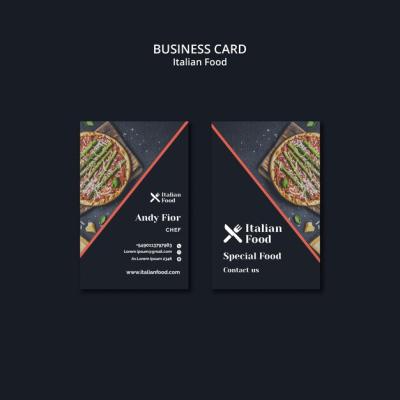 Italian Food Concept Business Card Template – Free Download