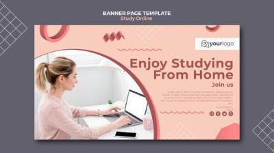 Online Study Banner Template – Download Free Stock Photo