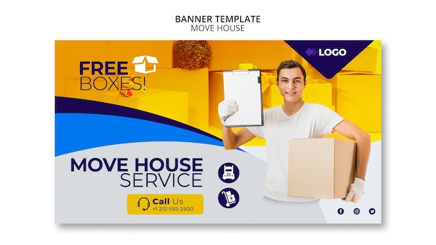 Move House Business Template Banner – Free Download, Free Stock Photo