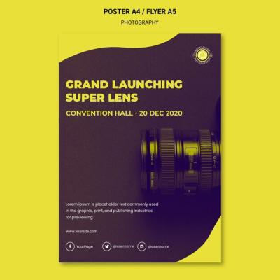 Photography Ad Poster Template – Download Free Stock Photo