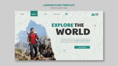 World Tourism Day Landing Page Template – Free Download