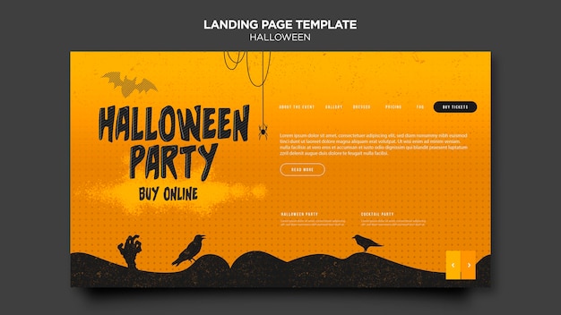 Halloween Concept Landing Page Template – Free Download