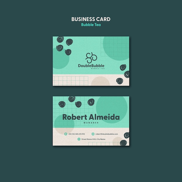 Delicious Bubble Tea Business Card Template – Free Download