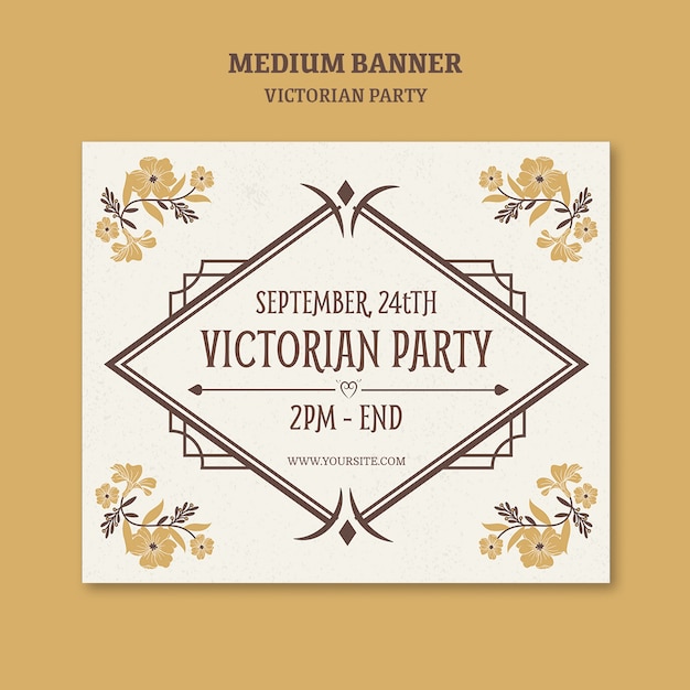 Victorian Party Template Design – Free to Download