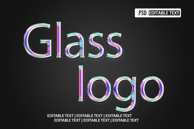 Glass Logo Text Style Effect – Free Download