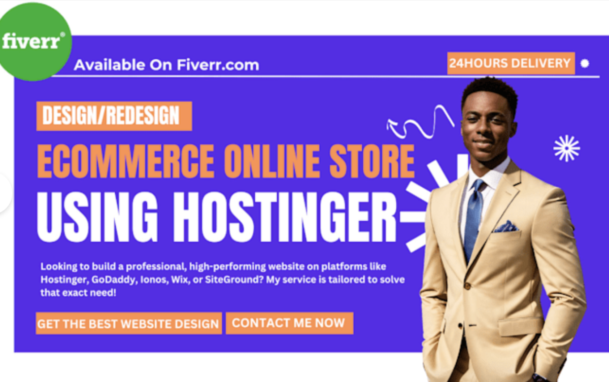 I Will Set Up Your E-commerce Online Store Using Hostinger Website Builder in Just 24 Hours