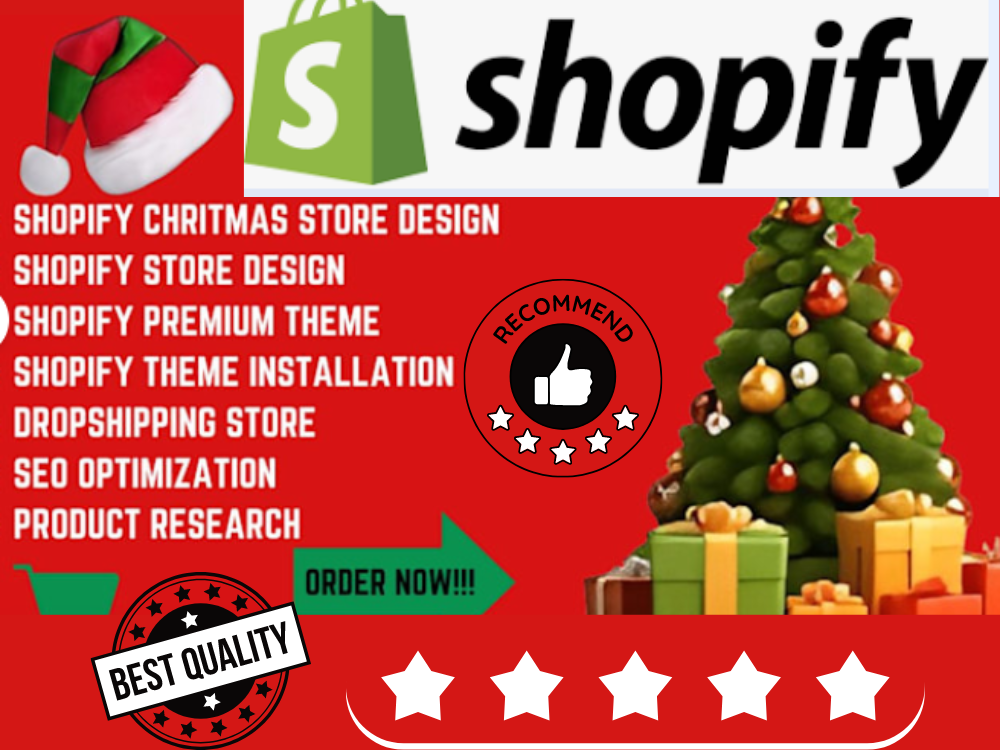 I Will Build a Profitable Christmas Shopify Store & Website Design