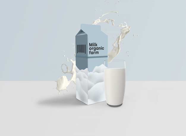 Milk Packaging Mockup PSD – Download Free Stock Photo