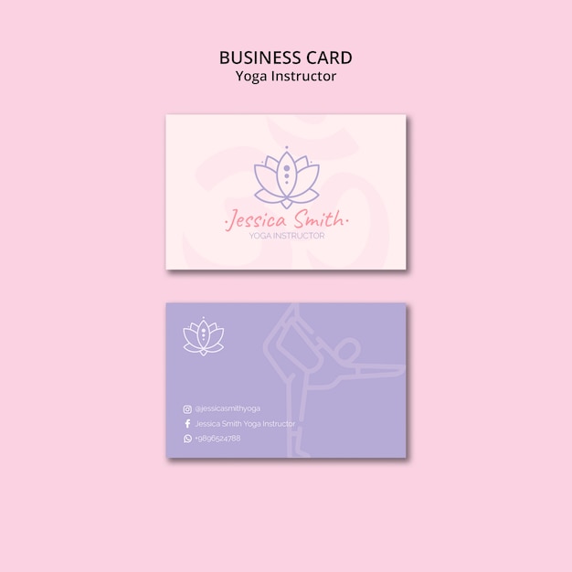 Yoga Instructor Business Card – Download Free Stock Photo