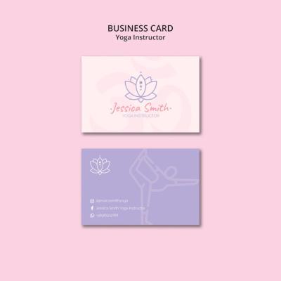 Yoga Instructor Business Card – Download Free Stock Photo