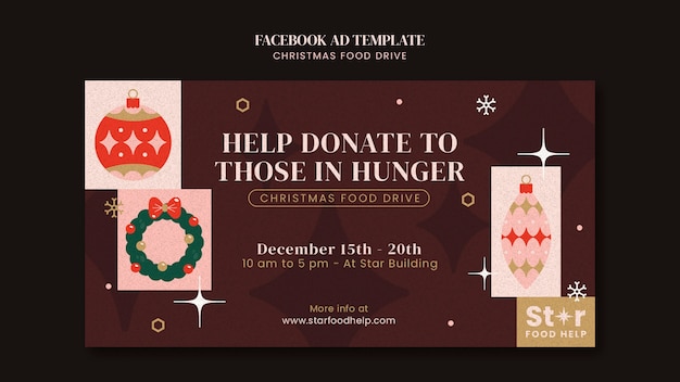 Christmas Food Drive Template Design – Free Download