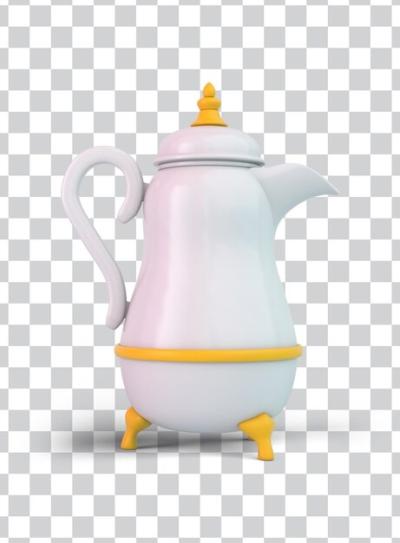 Arabic Coffee Pot on the Left Side – Free Download