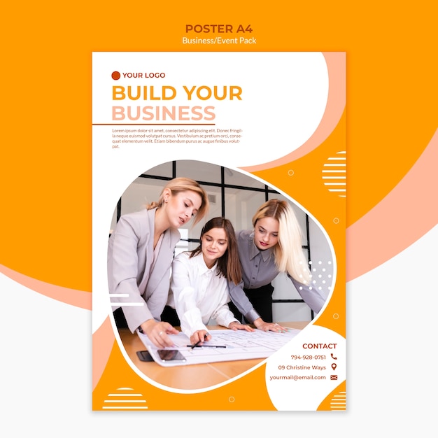 Poster Design for Building a Business – Free Download