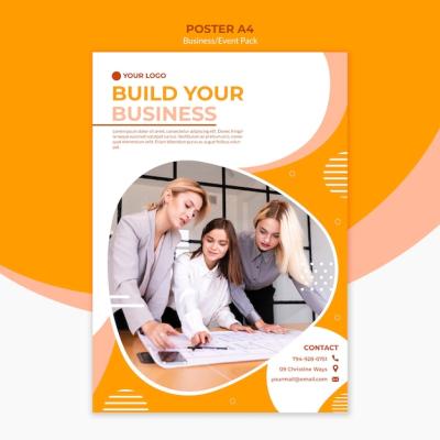 Poster Design for Building a Business – Free Download