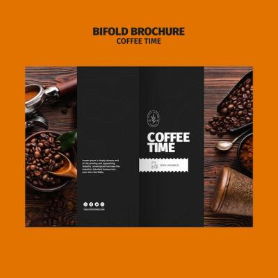 Coffee Time Bifold Brochure Template – Free to Download