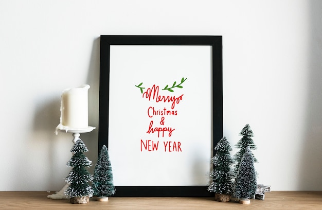 Christmas Holiday Greeting Design Mockup – Free Download