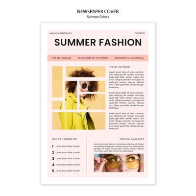 Summer Fashion Newspaper Cover – Free Download