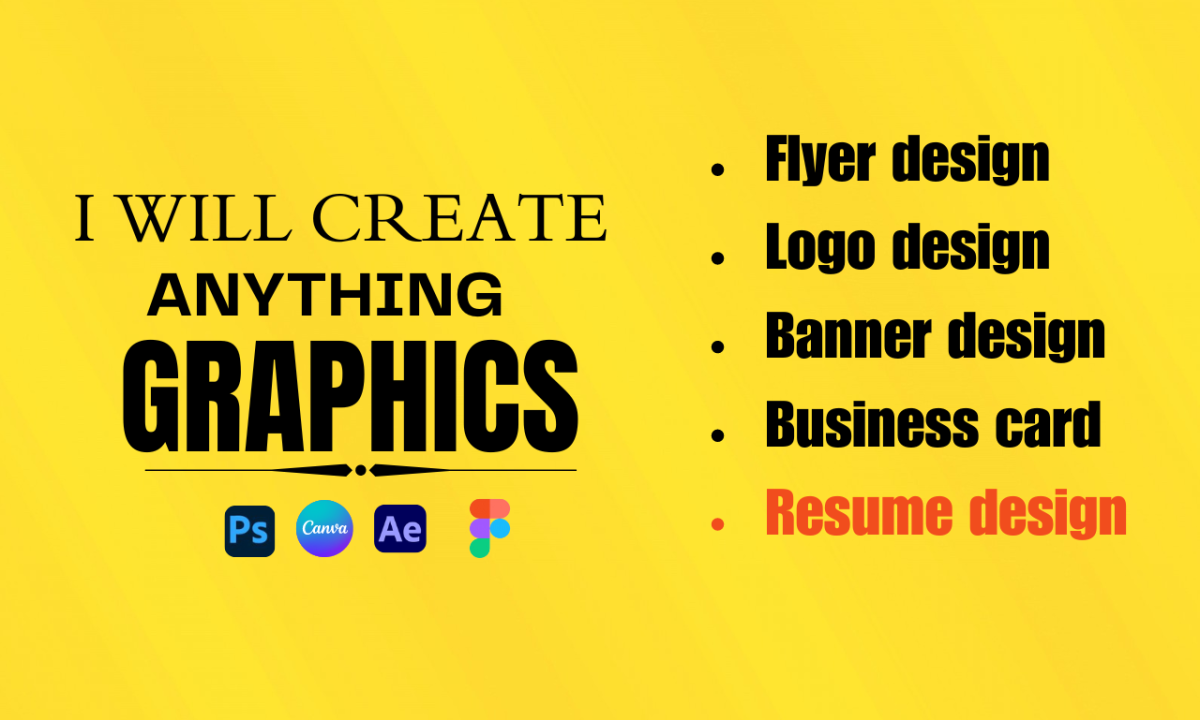 I Will Create a Stunning Resume, Caricature Business Card, Custom Logo, and Eye-Catching Flyer