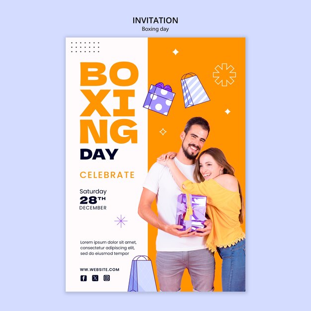 Boxing Day Invitation Template – Free Download