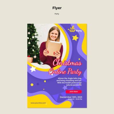 Party Flyer Template – Download Free Stock Photo