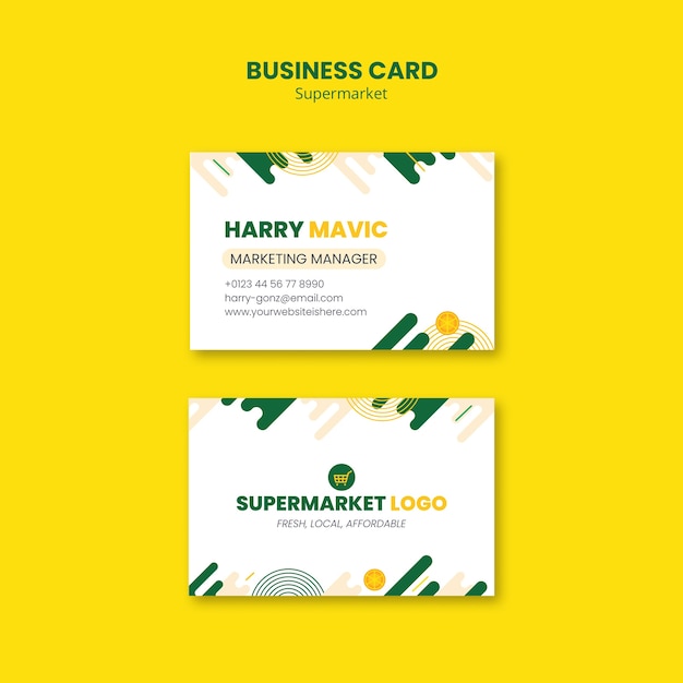 Supermarket Template Design for Free Download