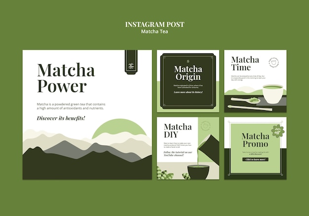 Matcha Tea Template Design for Your Creative Projects – Free Download