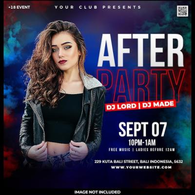 Party Time Social Media Post Template – Free Download