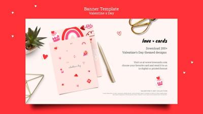 Valentine’s Day Love Cards Banner – Free Download