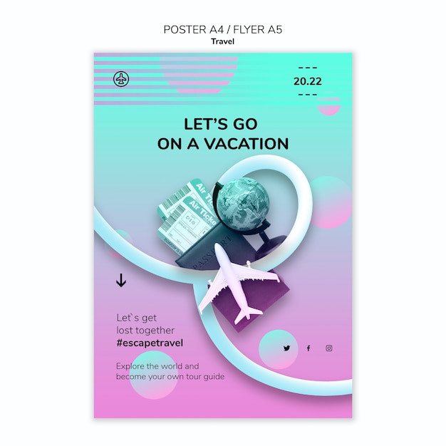 Explore the World Flyer Template – Free Download