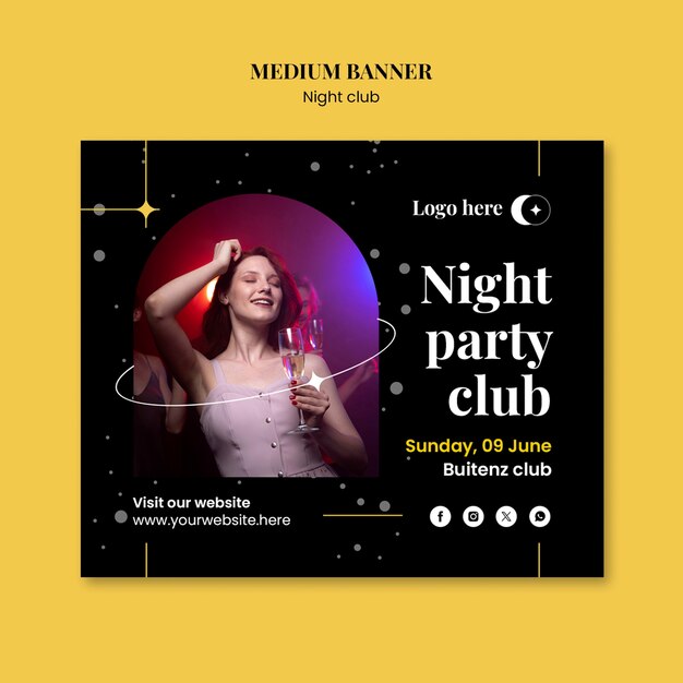 Night Club Template Design – Free Download Free Stock Photo