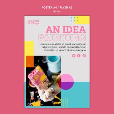 Paint Art Concept Poster Template – Free to Download