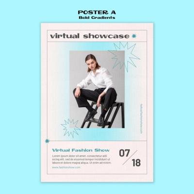 Virtual Showcase Poster Template – Free Download