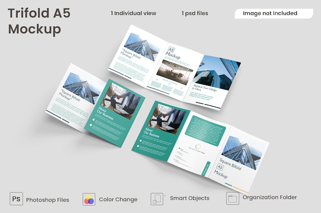 A5 Trifold Brochure Mockup – Premium PSD for Free Download