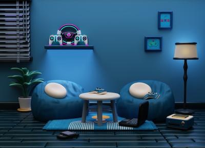 3D Rendering Of Gamer Room Illustration – Free Download