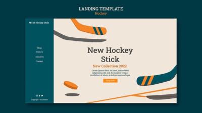 Hockey Landing Page Template – Free to Download