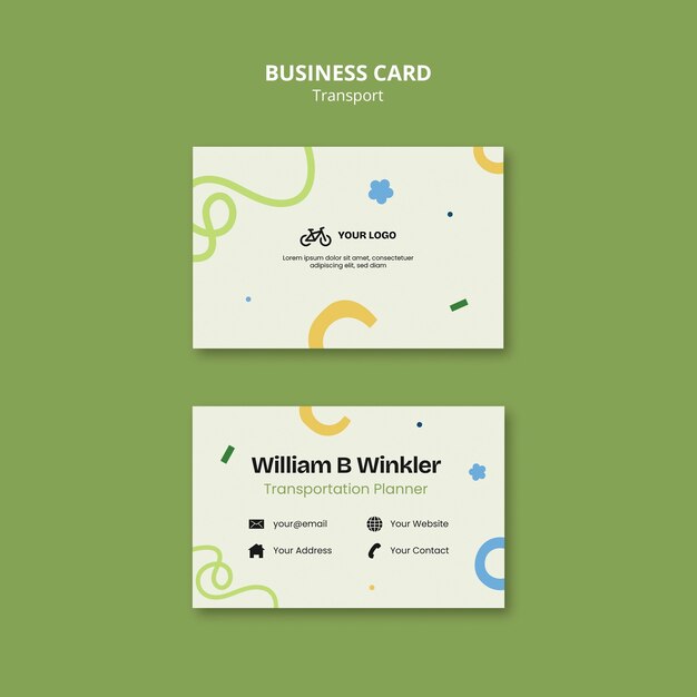 Transport Business Card Template Design – Free Download