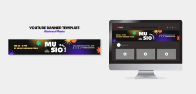 Music Show YouTube Banner Template – Free Download