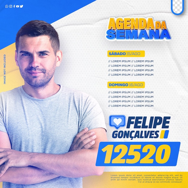 Psd Template for Editable Political Campaign in Brazil – Free Download