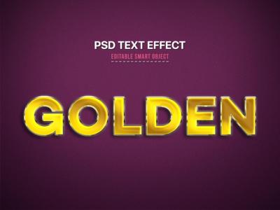 Golden 3D Text Style Effect – Free to Download