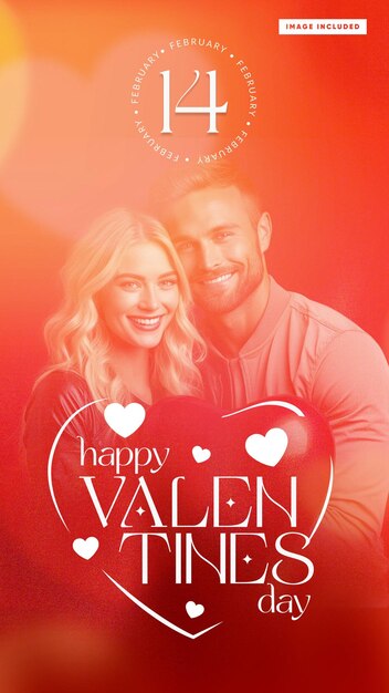 Happy Valentine’s Day Social Media Stories Template – Free Download