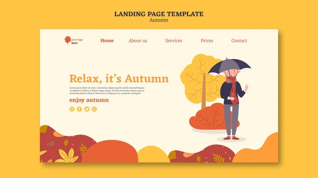 Autumn Activities Landing Page PSD Template – Free Download