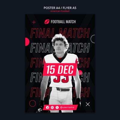 American Football Template Design for Free Download