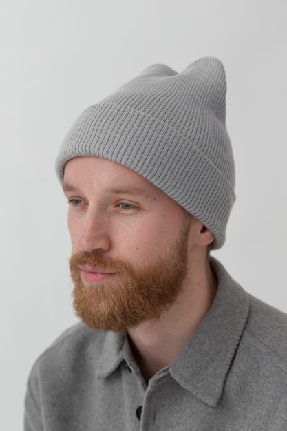 Young Man Wearing Beanie Mockup â Free Stock Photo for Download