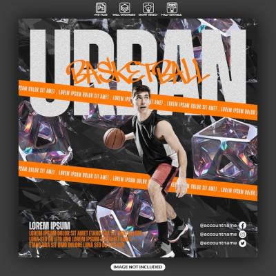 Urban Basketball Social Media Poster and Banner Template – Free Download