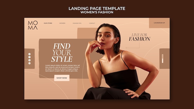 Women’s Fashion Landing Page Template – Free Download