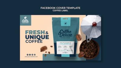 Coffee Label Social Media Cover Template – Free Download