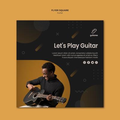 Guitar Player Flyer Template – Free Download