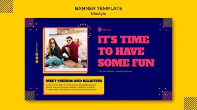 Joyful Lifestyle Horizontal Banner Template – Free Download