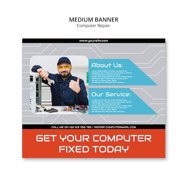 Computer Repair Template Design – Free Download